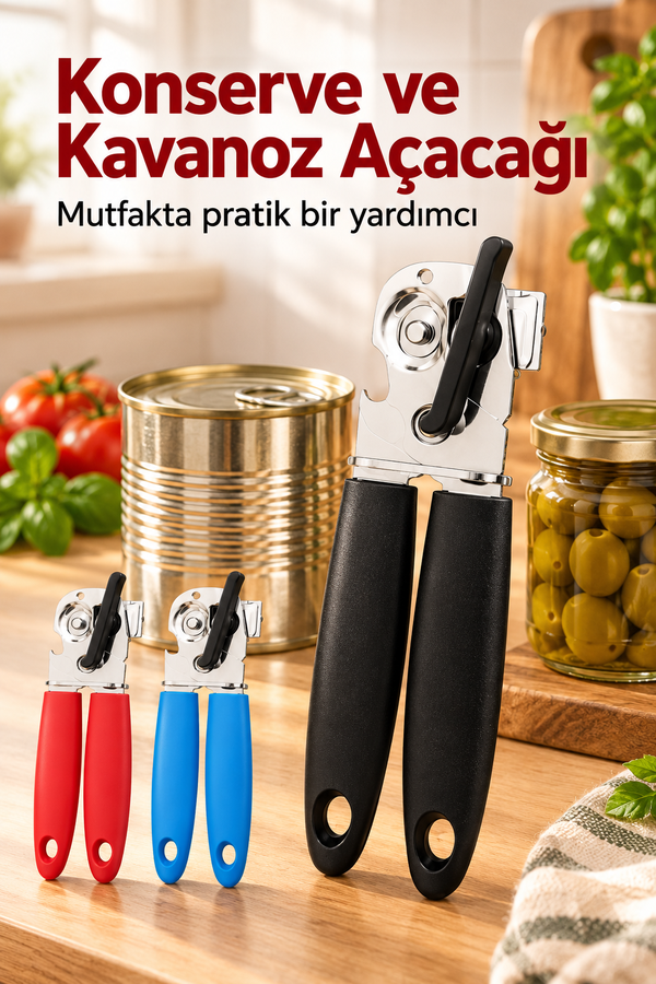 Mucit Home Plastik Saplı Kaymaz Konserve Kutu Ve Kavanoz Açacağı