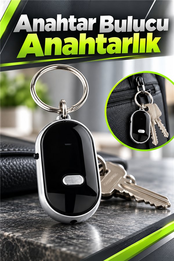 Mucit Home Anahtar Bulucu Anahtarlık Sese Duyarlı Işıklı Anahtarlık Aparat