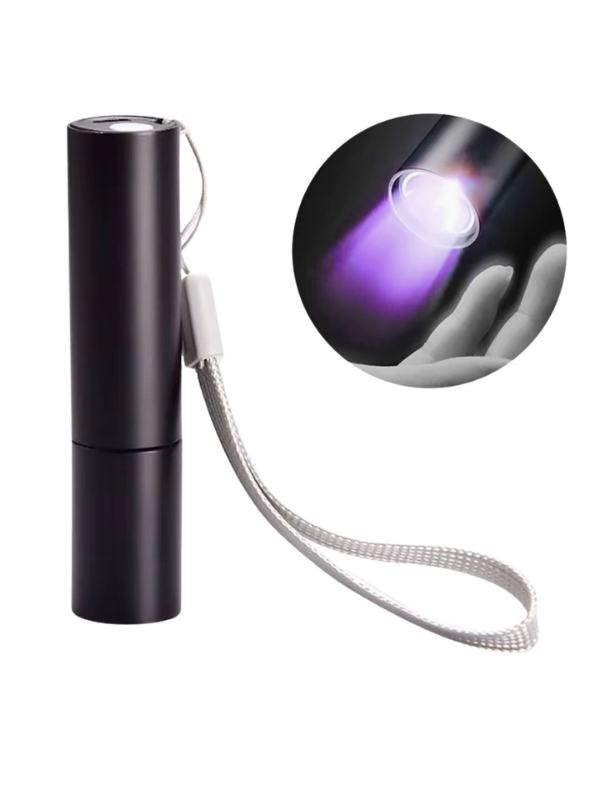 Mucit Home Mor Işık El Feneri Mini Cep Boy Oje Kurutucu Gerçek Para Kontol LED UV