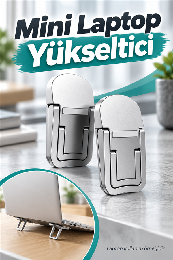 Mucit home Katlanabilir Laptop Standı 1 Çift Mini Notebook Yükseltici Isınmaya Karşı Önlem Standı
