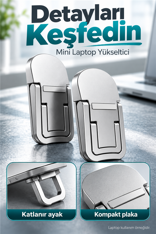 Mucit home Katlanabilir Laptop Standı 1 Çift Mini Notebook Yükseltici Isınmaya Karşı Önlem Standı