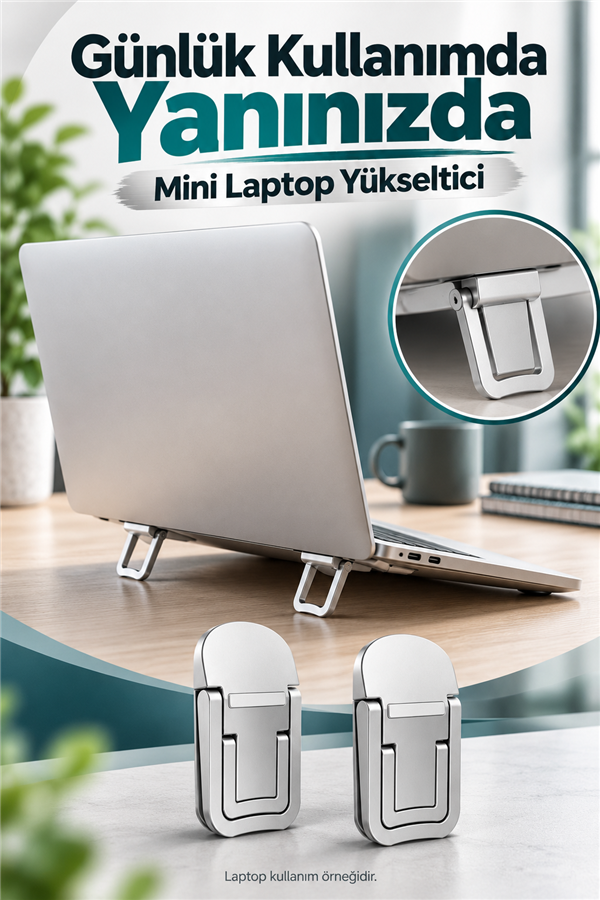 Mucit home Katlanabilir Laptop Standı 1 Çift Mini Notebook Yükseltici Isınmaya Karşı Önlem Standı
