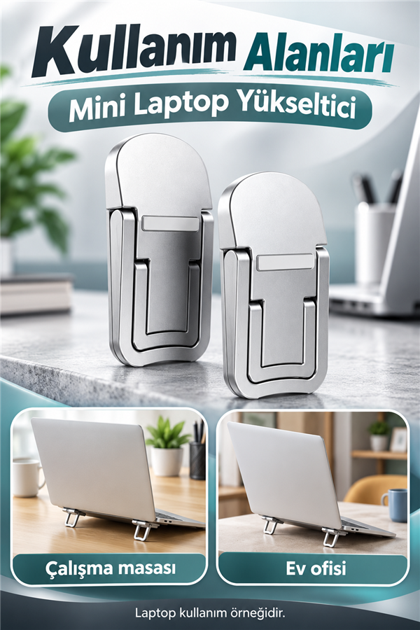 Mucit home Katlanabilir Laptop Standı 1 Çift Mini Notebook Yükseltici Isınmaya Karşı Önlem Standı