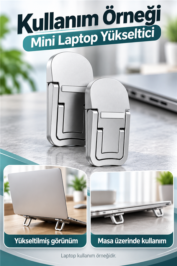 Mucit home Katlanabilir Laptop Standı 1 Çift Mini Notebook Yükseltici Isınmaya Karşı Önlem Standı