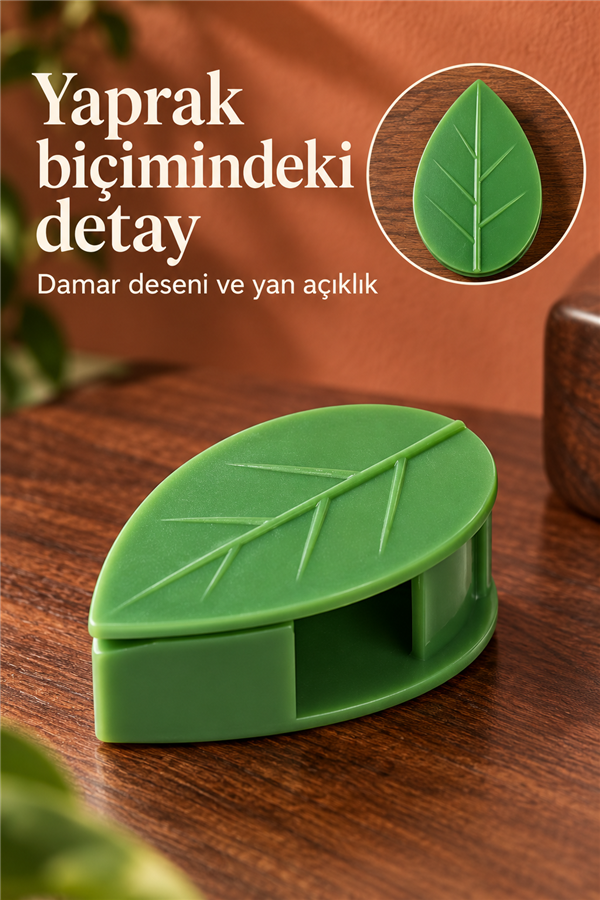 Mucit Home Yaprak Tasarımlı Kablo Bitki Sarmaşık Düzenleyici Yapışkanlı Klipsler 10 Adet