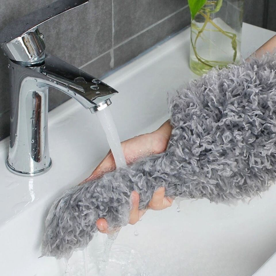 Mucit Home Teleskopik 3'lü Mop Toz Alma Püskülü Çok Fonksiyonlu Temizlik Seti