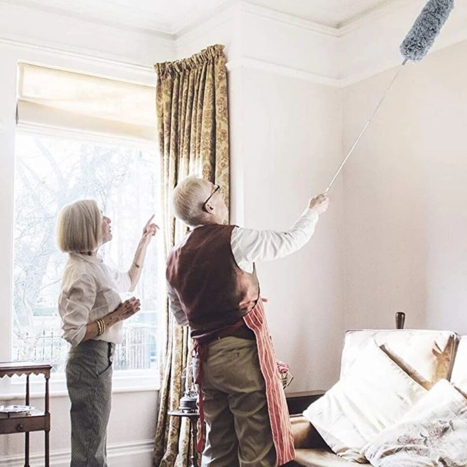 Mucit Home Teleskopik 3'lü Mop Toz Alma Püskülü Çok Fonksiyonlu Temizlik Seti