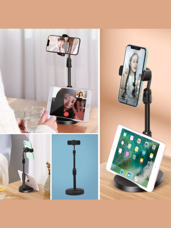 Mucit home  Masa Üstü Tablet ve Telefon Tutucu Plastik Aparat Siyah ve Beyaz Telefon Standı