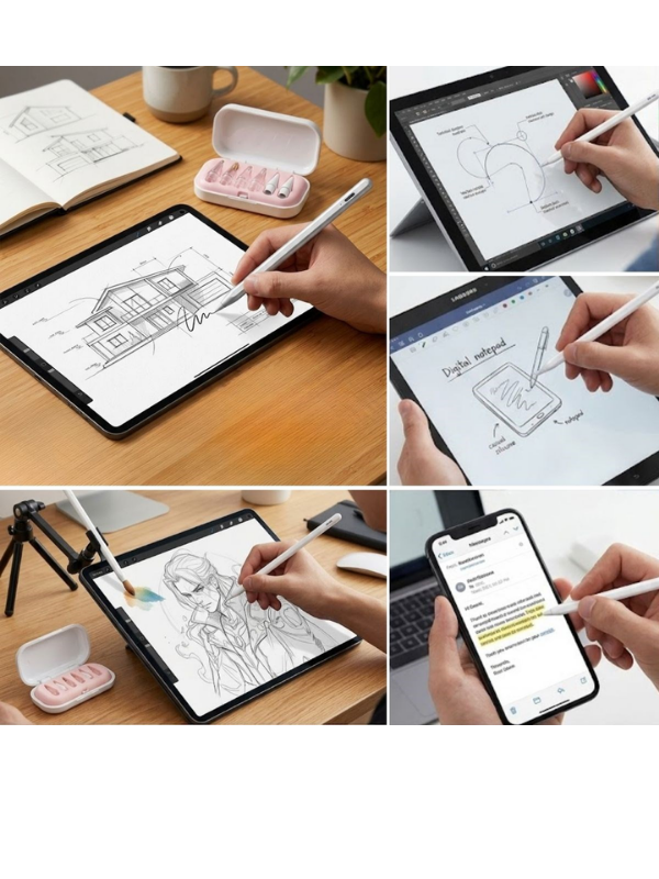 Mucit Home Apple Pencil iPad Kalem Yedek Uçları 2./1. Nesil Pro/USB-C Pro/Mini/Air 6 Yedek Uç Ve Kutu