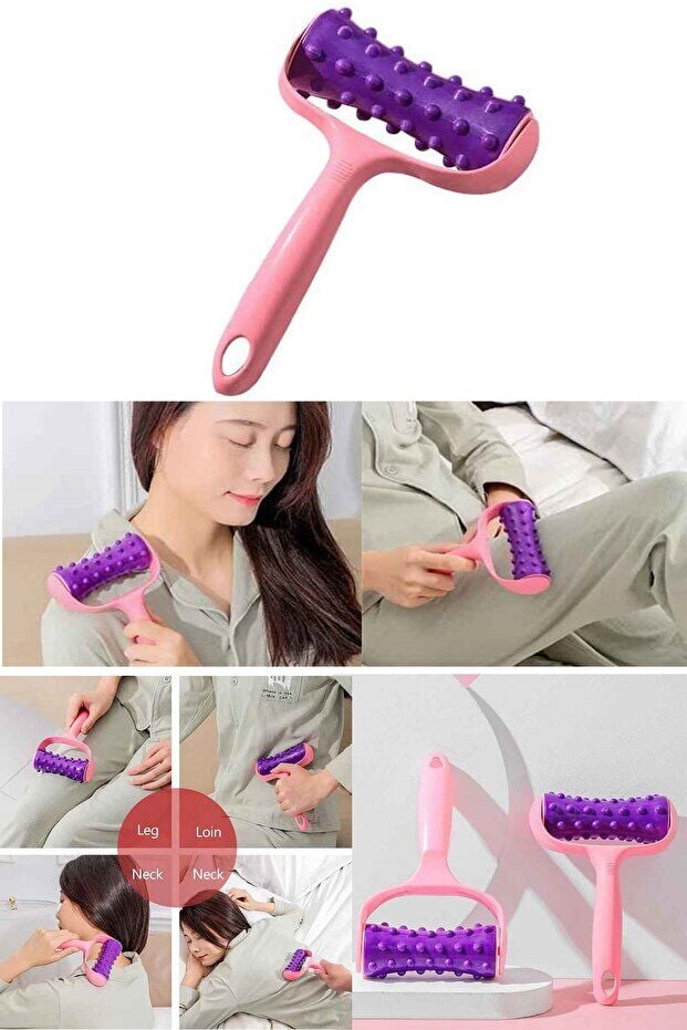 Mucit Home Kas Gevşetici Masaj Aleti Silindir Masaj Vücut Şekillendirici Parmak Masajı