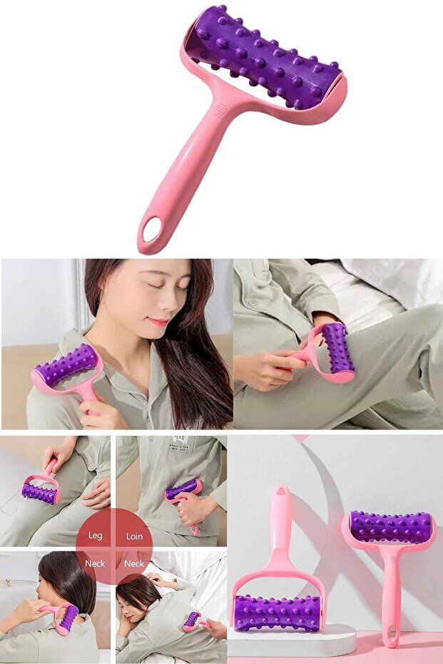 Mucit Home Kas Gevşetici Masaj Aleti Silindir Masaj Vücut Şekillendirici Parmak Masajı