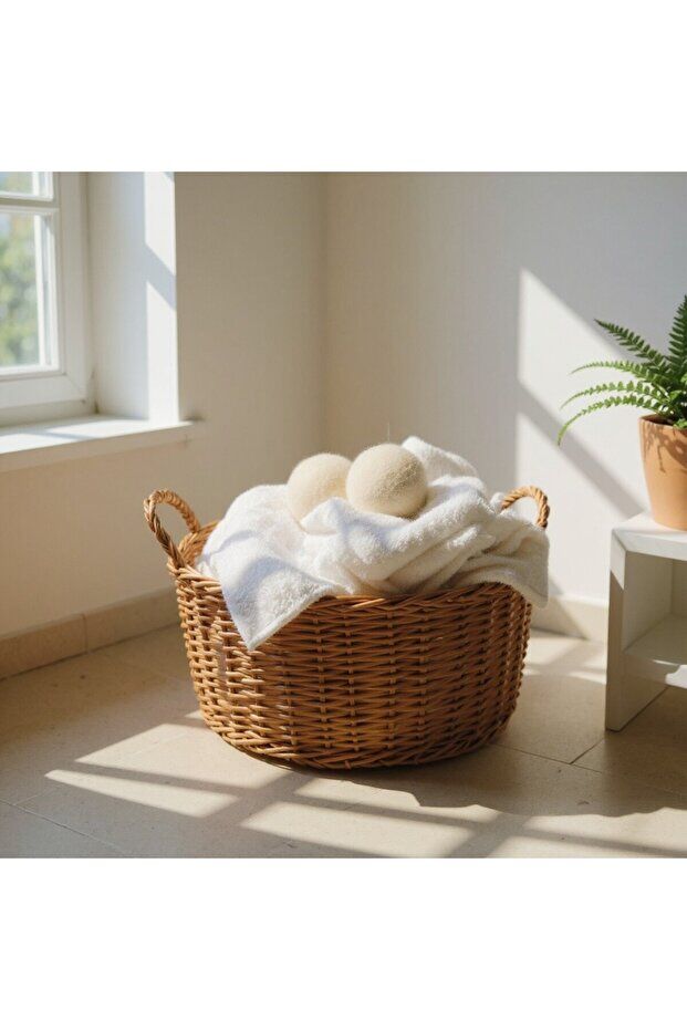 Mucit Home 3 Adet Yün Kurutma Topu Kurutma Makinesi Için Doğal Yumuşatıcı Çamaşır Kurutma Topları