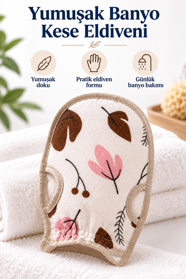Mucit Home Yumuşak Banyo Kesesi Parmak Geçmeli Ölü Deri Arındırıcı Kese