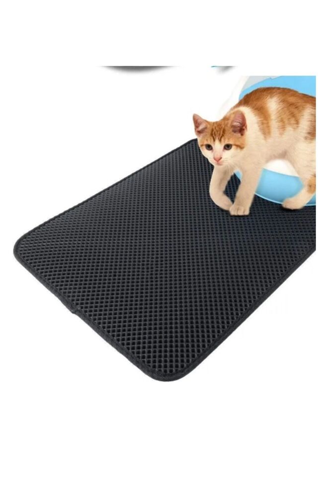 Mucit Home Kedi Tuvalet Paspası Kedi Kumu Paspası Elekli Kum Toplayıcı Kedi Halısı