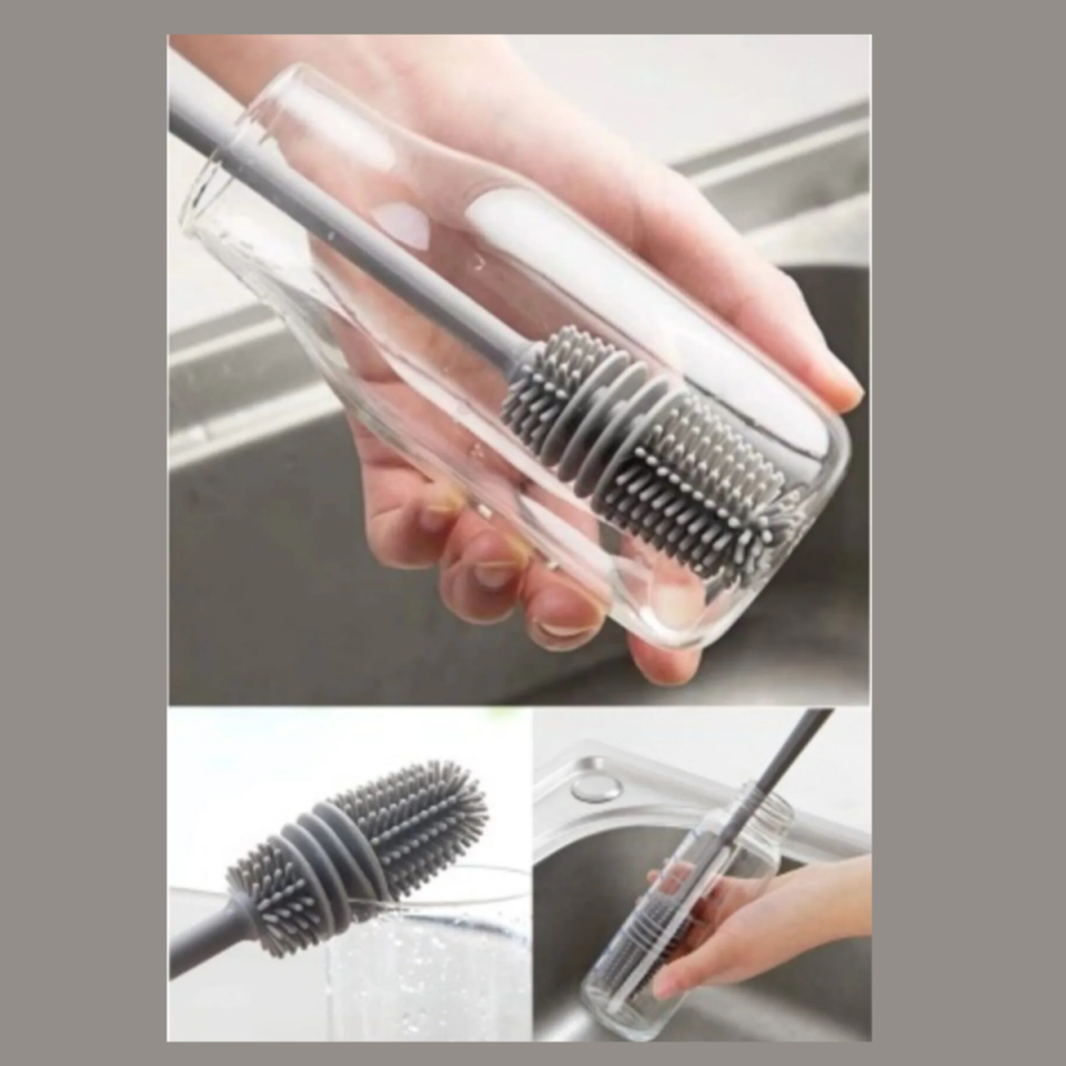 Mucit Home  Çok Fonksiyonlu Silikon Bardak, Tabak, Cam ve Şişe Fincan Yıkama Fırçası