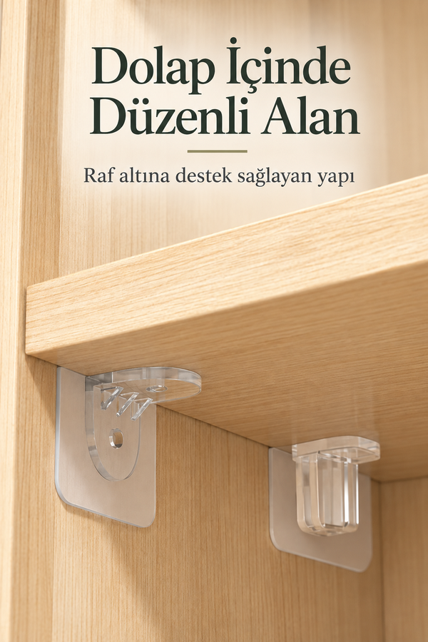 Mucit Home  Yapışkanlı Raf Yapıcı 4'Lü Klips
