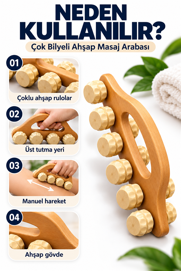 Mucit Home Masaj Arabası Toplu Masaj Aleti Çoklu Toplu Kas Rahatlatıcı Masaj Aparatı