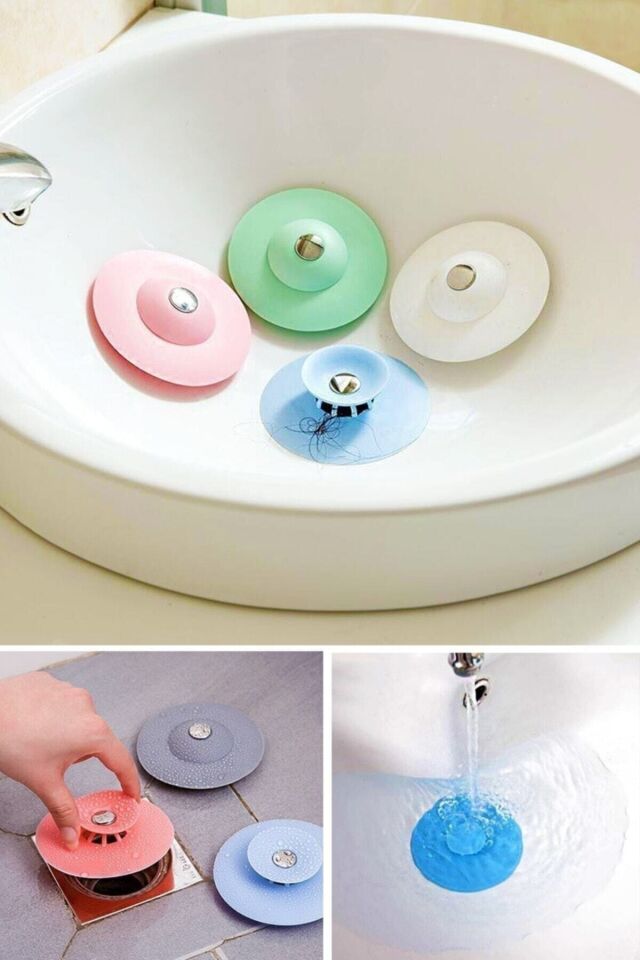 Mucit Home 1 Adet Süzgeçli Banyo Küvet Lavabo Gider Filtresi Süzgeci Pompası Tıkacı Tıpası