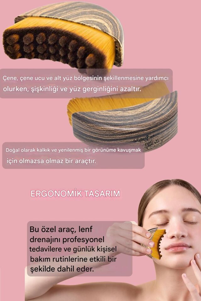 Mucit Home Lenf Drenaj ve Çene Şekillendirme Fırçası Çok Fonksiyonlu Yumuşak Masaj Aleti Gıdı Toparlayıcı