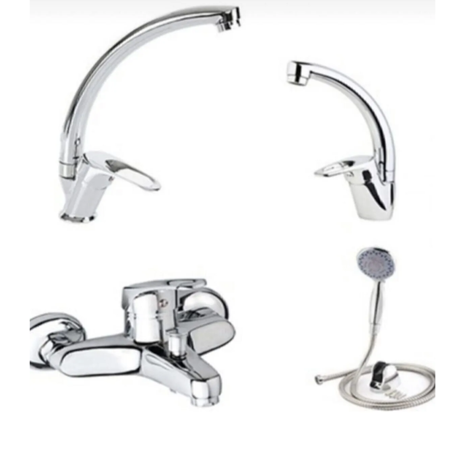 Mucit Home  5 Yıl Garantili Bat Seti 4 Lü Banyo-lavabo-mutfak-duş Seti
