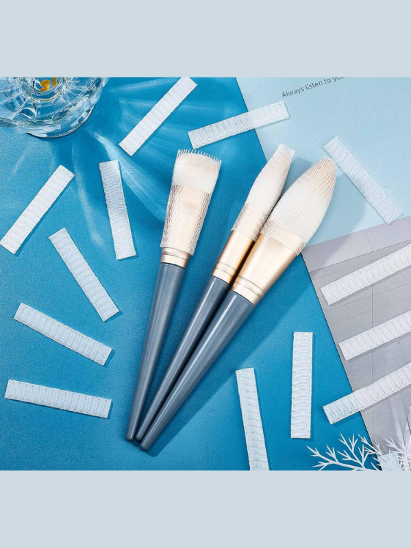 Mucit Home Makyaj Fırçası Koruyucu Far Allık Kontür Eyeliner Fırça Malzemeleri Ürünleri Koruyucu File Kapak Örgü Kılıf Set 20li