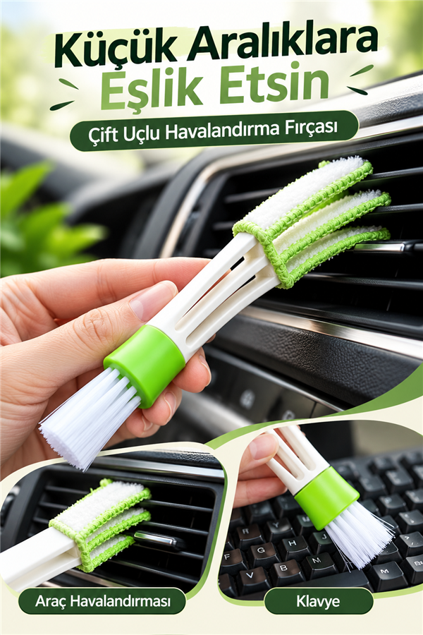 Mucit Home Oto Klima Havalandırma Detaylı Temizlik Fırçası Araba Çok Amaçlı Temizleme Fırçası