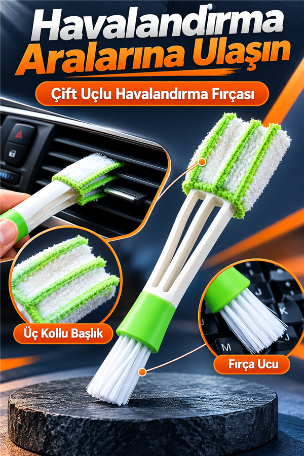 Mucit Home Oto Klima Havalandırma Detaylı Temizlik Fırçası Araba Çok Amaçlı Temizleme Fırçası