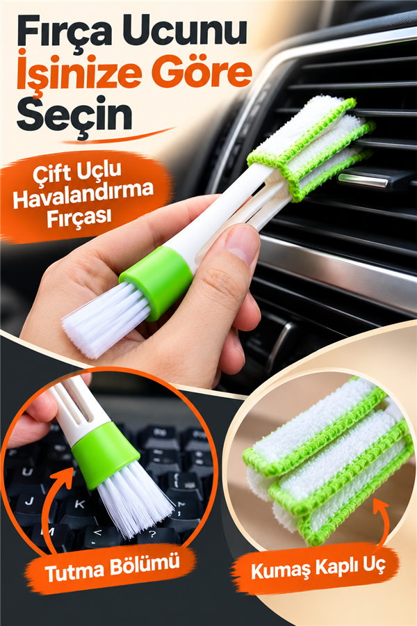 Mucit Home Oto Klima Havalandırma Detaylı Temizlik Fırçası Araba Çok Amaçlı Temizleme Fırçası