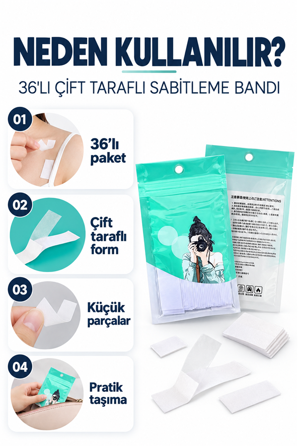 Mucit Home 36 Adet Vücut Ve Kıyafet Için Çift Taraflı Sabitleme Dekolte Abiye Gelinlik Elbise Sütyen Bantı