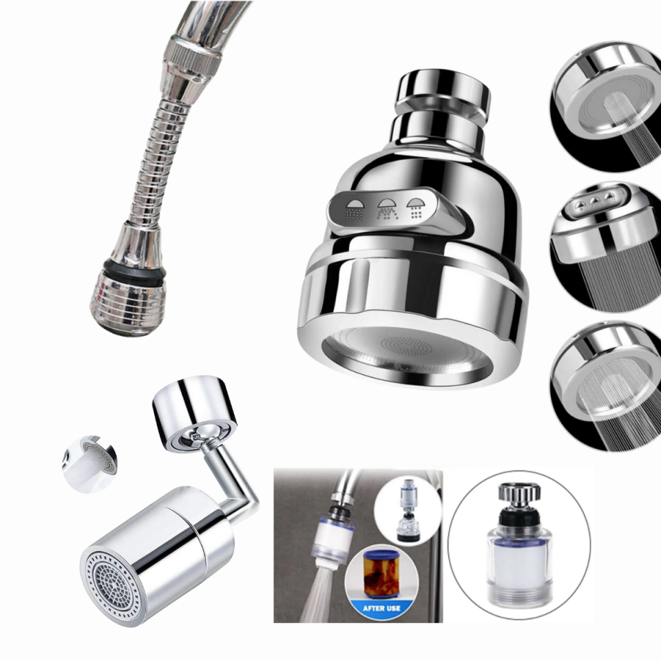 Mucit Home   Tasarruflu Oynar Başlık Tazyikli Eviye  Batarya Ucu 3 Fonksiyonlu Musluk   Başlığı 4 ADET