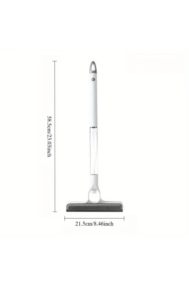 Mucit Home 4’ü 1 Arada Çift Taraflı Çok Amaçlı Cam Temizleme Kazıyıcı ve Silme Fırçası–Sprey Şişeli
