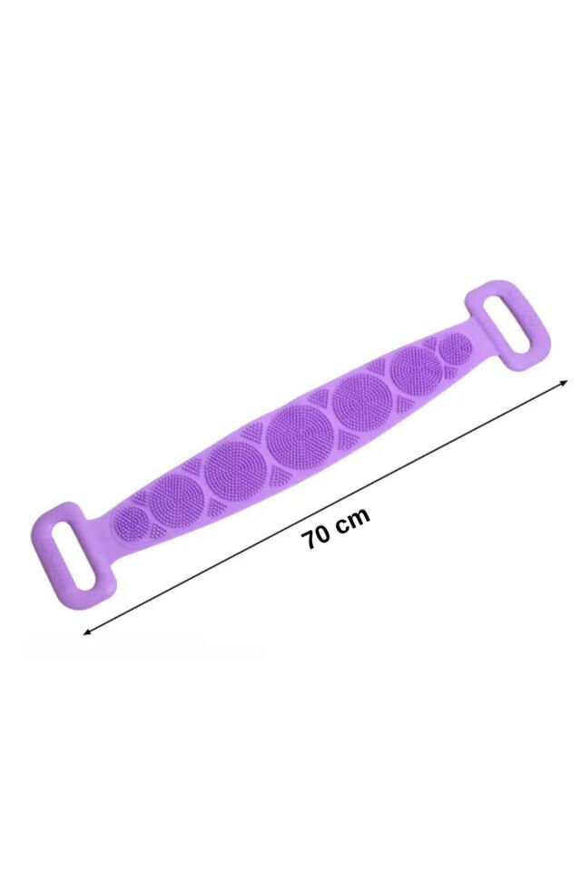 Mucit Home Banyo Sırt Kesesi Çift Taraflı Silikon Duş Lifi Fırçası 70 cm