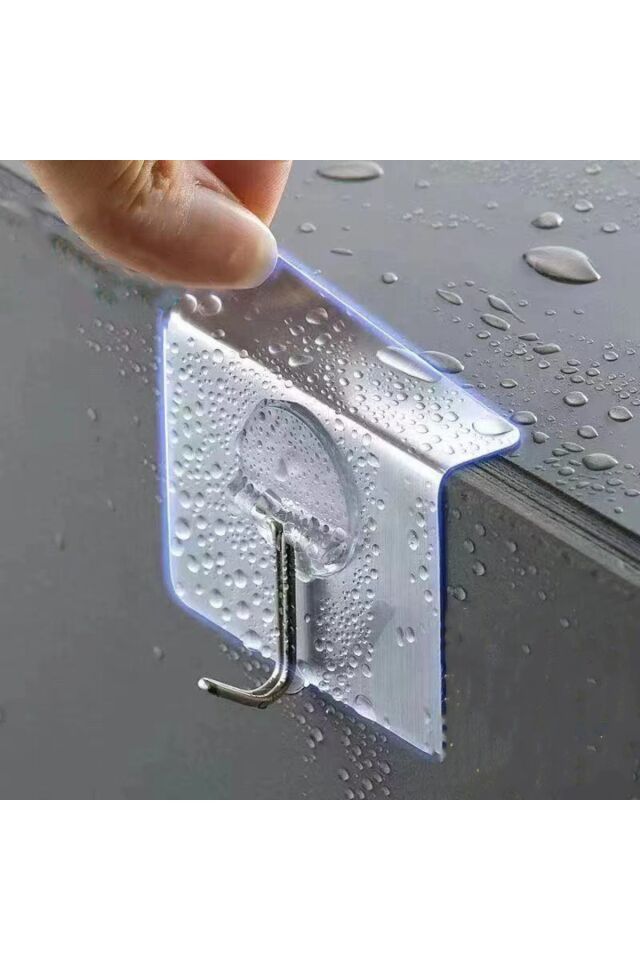 Mucit Home 10Lu Paket- Pratik Çok Amaçlı Güçlü Şeffaf Duvar Askısı Yapışkan Mutfak Banyo Askı