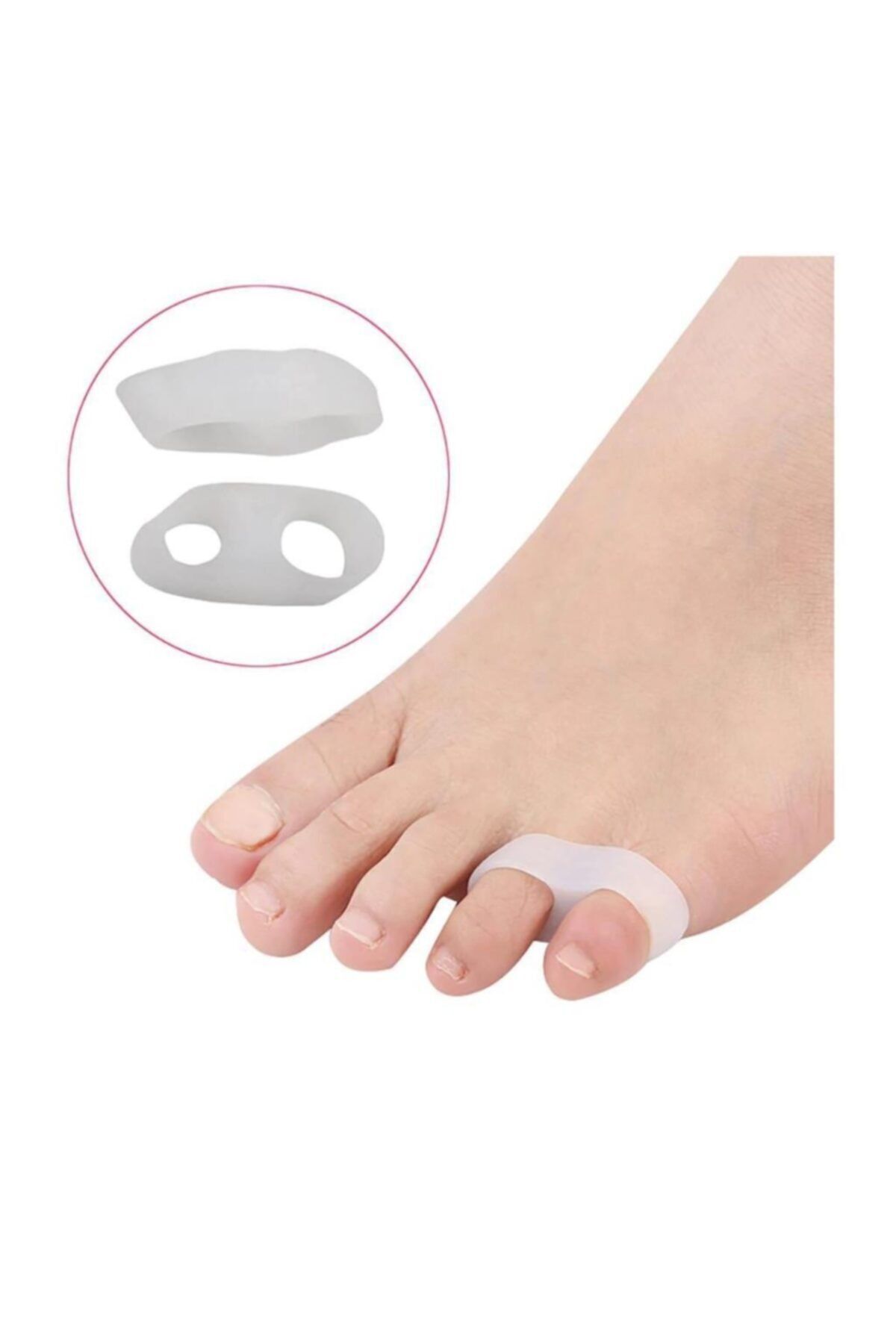 Mucit Home Ayak Serçe Parmak Koruyucu Makaralı 2 Parmağa Geçen Yüzük Nasır