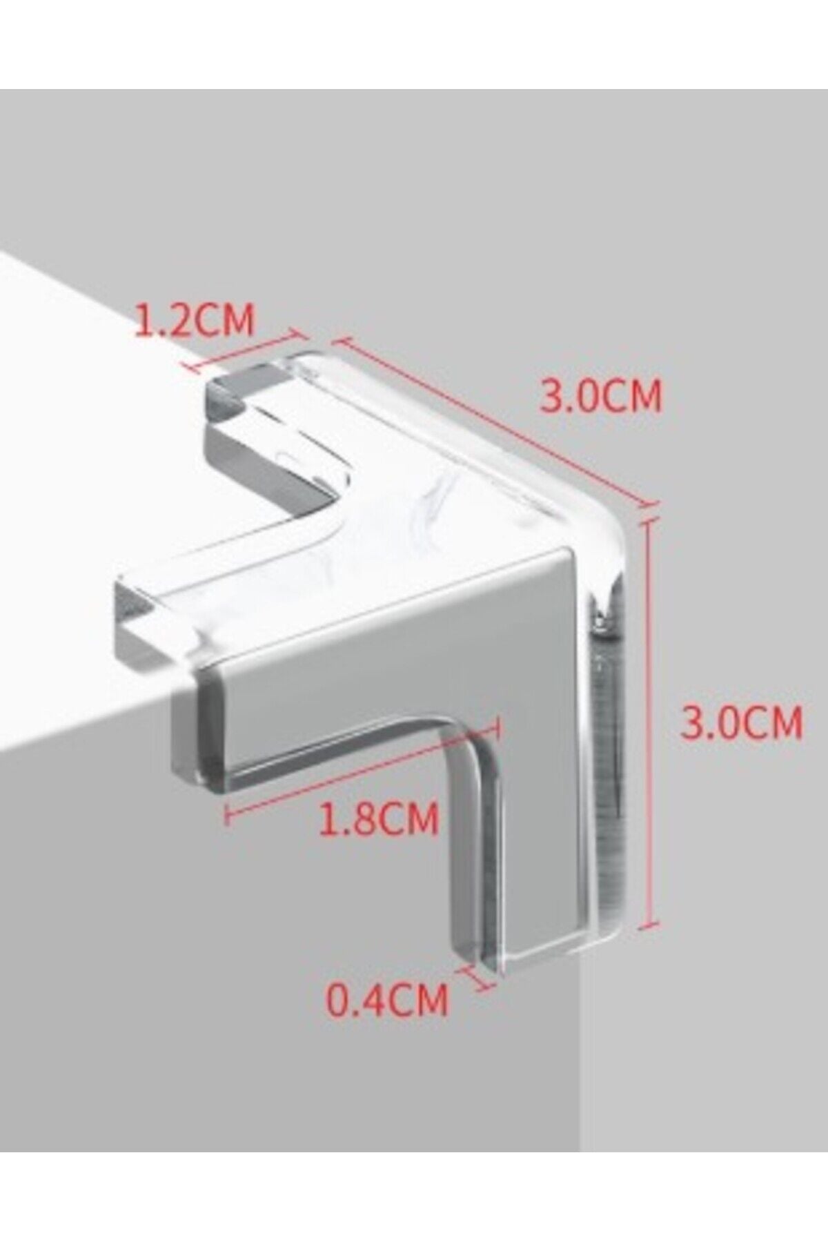 Mucit Home 4 lü Set Silikon Şeffaf Masa Kenarı Koruma Aparatı