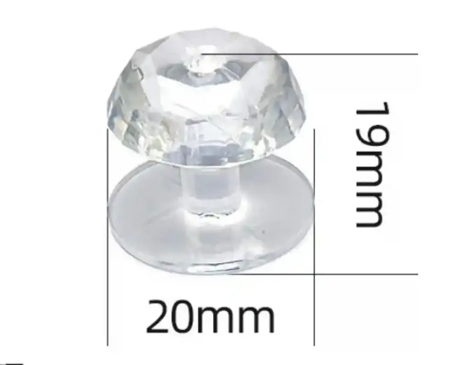 Mucit Home 4 Adet Çekmece Dolap Klozet Kapağı Şık Kristal Tasarım Çok Amaçlı Yapışkanlı Tutacak Buton