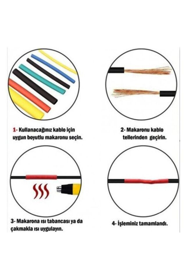 Mucit Home Makaron Set Isı Ile Daralan Kablo Seti 164 Parça 8 Boy