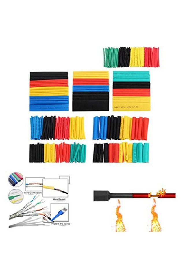 Mucit Home Makaron Set Isı Ile Daralan Kablo Seti 164 Parça 8 Boy