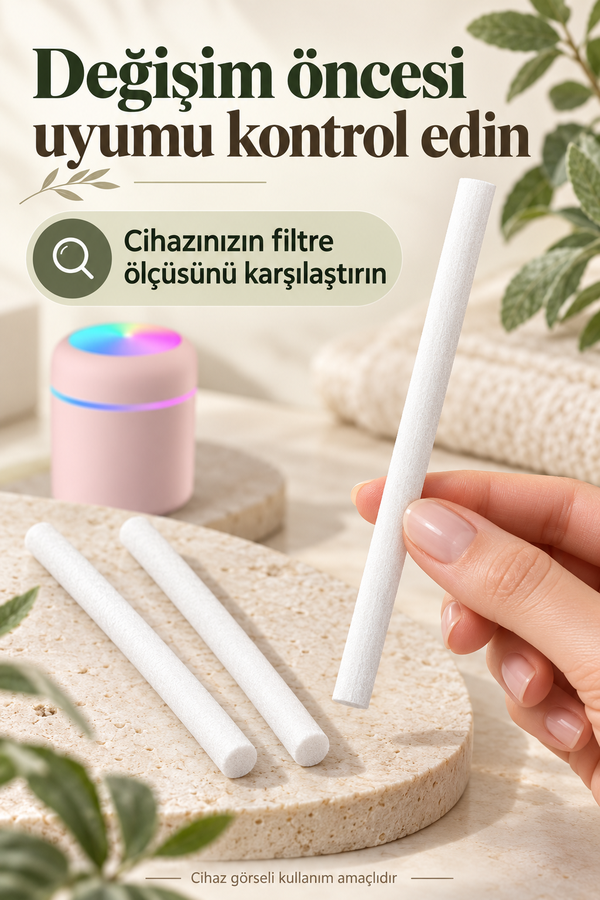 Mucit Home Hava Nemlendirici Difüzör Buhar Makinesi Filtresi 12 Adet Filtre Yedek 10 cm