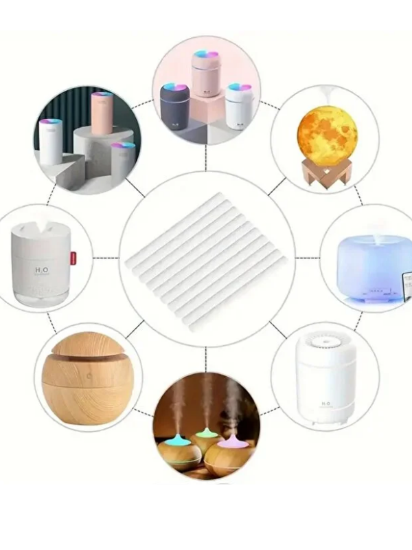 Mucit Home Hava Nemlendirici Difüzör Buhar Makinesi Filtresi 12 Adet Filtre Yedek 10 cm