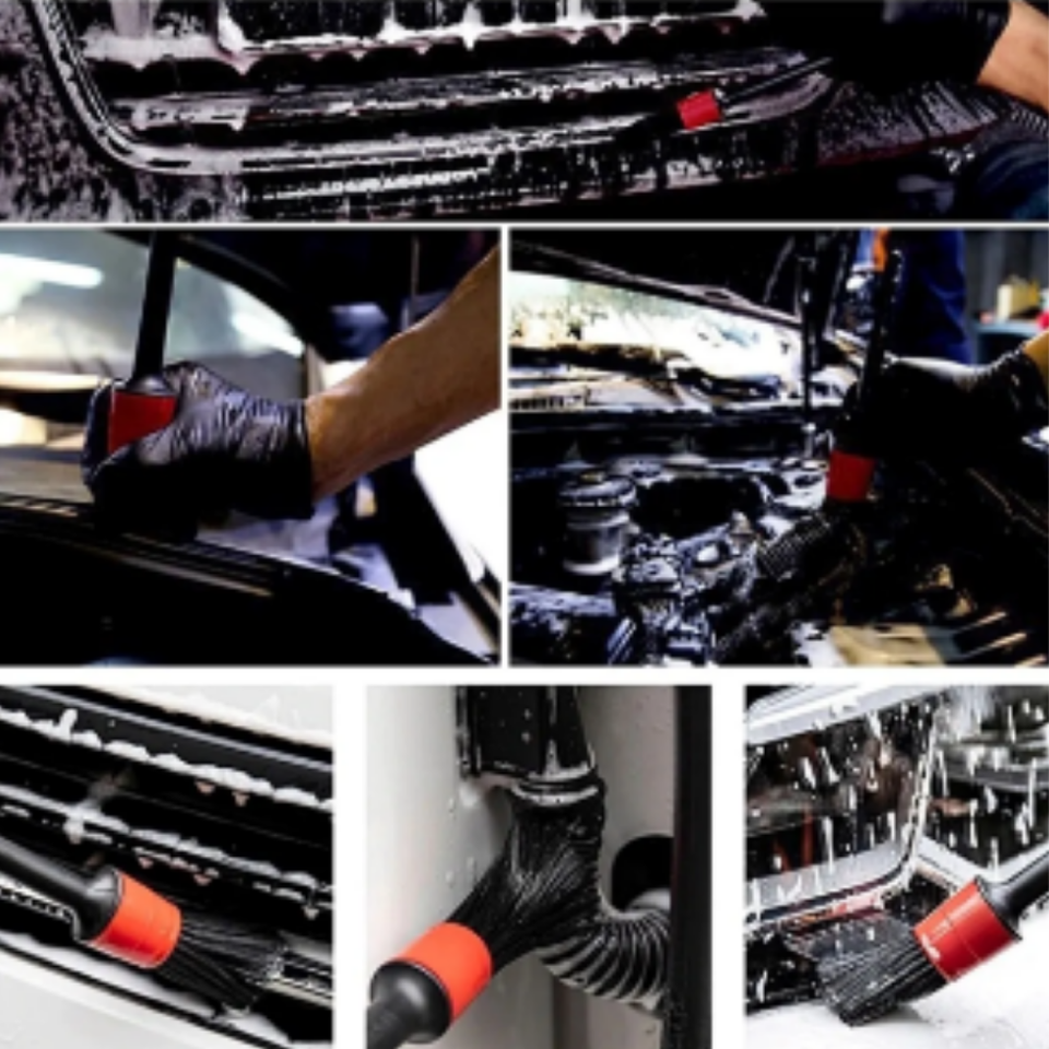 Mucit Home   Araç Iç Ve Dış Matkap Ucu Uyumlu Detaylı Bakım Fırça Temizleme Seti Toplam  9 Parça