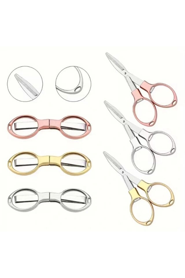 Mucit Home 1 Adet Katlanabilir Mini Demir Makas El İşi Ve Nakış İşleri Pratik Kullanım