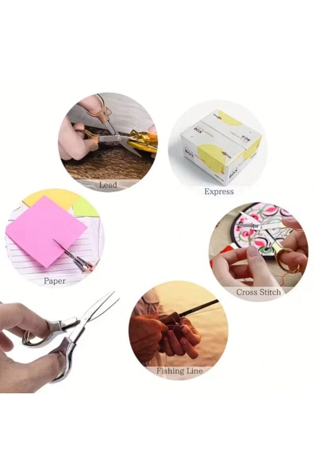 Mucit Home 1 Adet Katlanabilir Mini Demir Makas El İşi Ve Nakış İşleri Pratik Kullanım