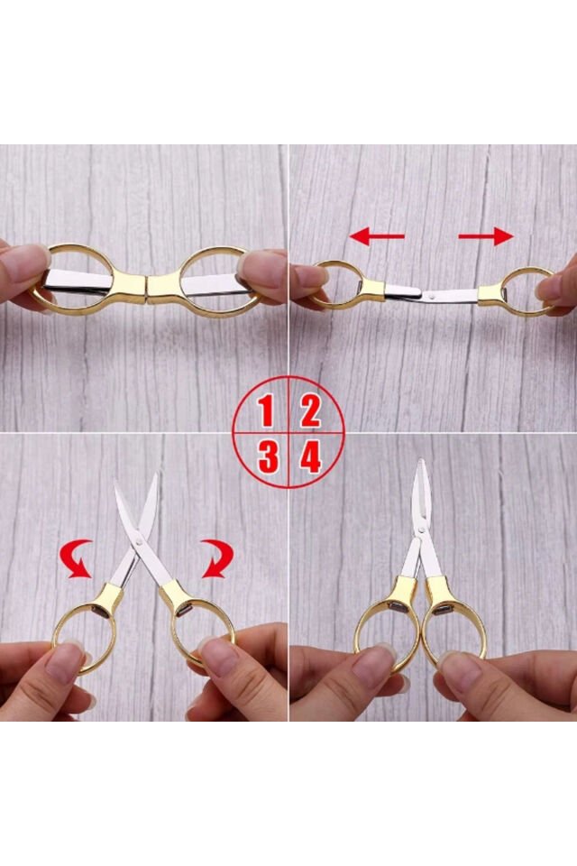 Mucit Home 1 Adet Katlanabilir Mini Demir Makas El İşi Ve Nakış İşleri Pratik Kullanım