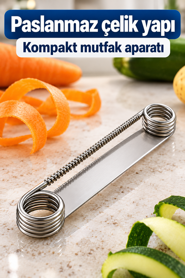 Mucit Home 2 Adet Bıçak İçin Sebze Meyve Soyma Aparatı – Paslanmaz Çelik Yaylı Soyacak Aparatı, Pratik Patates Havuç Salatalık Soyucu
