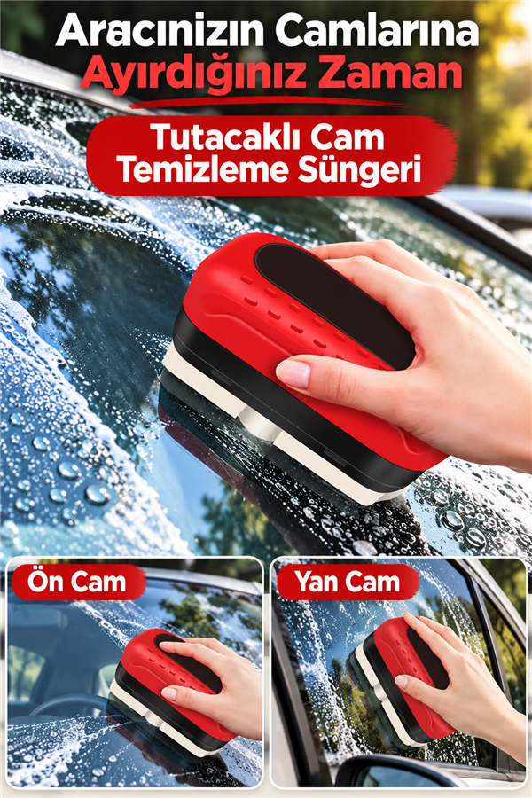 Mucit Home Araç Yağ Filmi Temizleme Süngeri Kuş Pisliği Yağmur Çamur Temizleme Süngeri Cam Ayna Parlatıcı