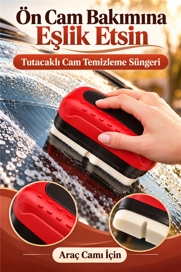 Mucit Home Araç Yağ Filmi Temizleme Süngeri Kuş Pisliği Yağmur Çamur Temizleme Süngeri Cam Ayna Parlatıcı