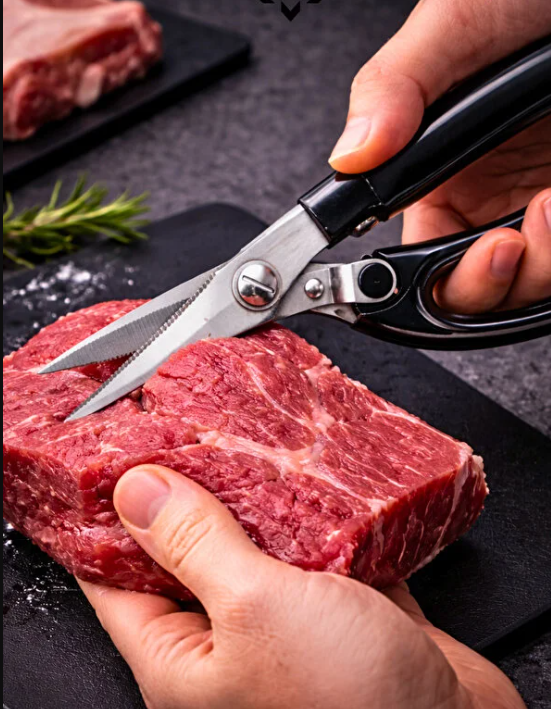 Mucit Home Paslanmaz Çelik Mutfak Makası Tavuk Makası Et Balık Kesici Profesyonel Makas