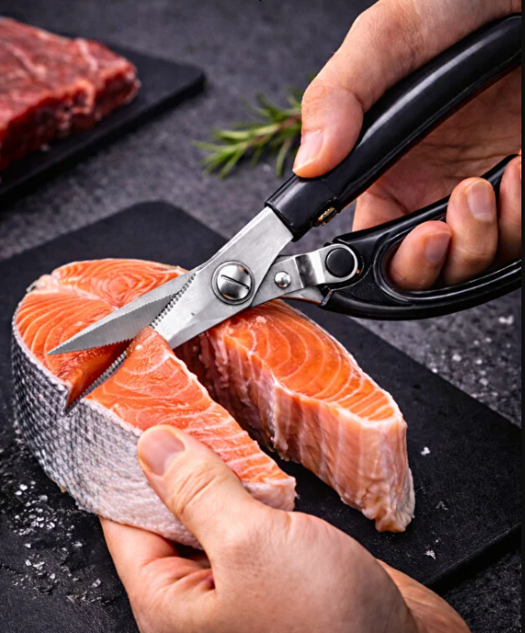 Mucit Home Paslanmaz Çelik Mutfak Makası Tavuk Makası Et Balık Kesici Profesyonel Makas