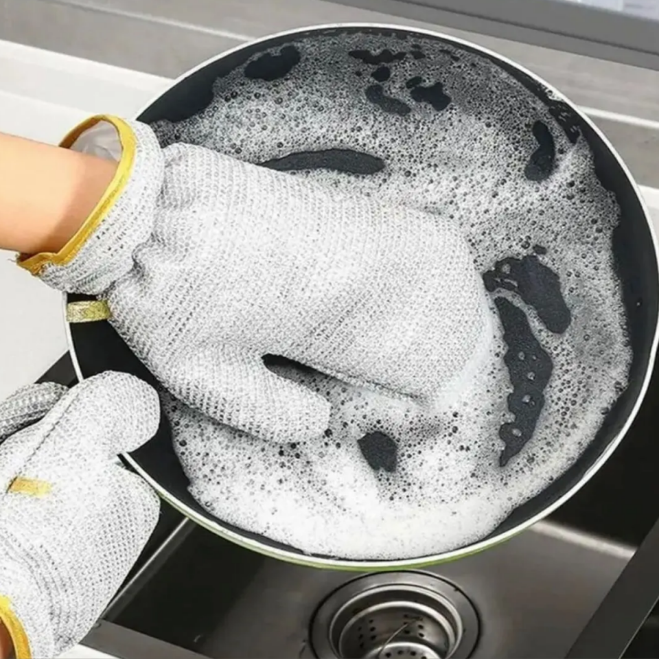 Mucit Home  Su Geçirmez Telli Bulaşık Eldiveni – Sihirli Temizlik, 1 Adet